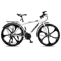 GAOTTINGSD Mountain Bike GAOTTINGSD Adult Mountain Bike Road Bicycles Mountain Bike MTB Bicycle Adult Adjustable Speed For Men And Women 26in Wheels Double Disc Brake (Color : White, Size : 30 speed)