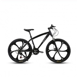 Gaoyanhang Bike Gaoyanhang 26 Inch Mountain Bicycle 21 / 24 / 27 Speed Double Disc Brake Students One-Wheel Variable Speed Bicycle (Color : Black, Size : 21S)
