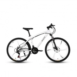 Gaoyanhang Bike Gaoyanhang 26 Inch Mountain Bicycle 21 / 24 / 27 Speed Double Disc Brake Students One-Wheel Variable Speed Bicycle (Color : White, Size : 21S)