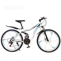 GASLIKE Bike GASLIKE 26 Inch Mountain Bike Bicycle for Adults Men And Women, High-Carbon Steel Frame MTB Bikes, Full Suspension, Aluminum Alloy Wheels, Double Disc Brake, C, 27 speed