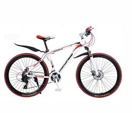 GASLIKE Mountain Bike GASLIKE Hardtail Mountain Bike Bicycle, PVC And All Aluminum Pedals, High Carbon Steel And Aluminum Alloy Frame, Double Disc Brake, 26 Inch Wheels, A, 24 speed