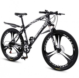 GASLIKE Mountain Bike GASLIKE Mountain Bike Bicycle for Adult, High-Carbon Steel Frame, All Terrain Hardtail Mountain Bikes, Black, 26 inch 27 speed