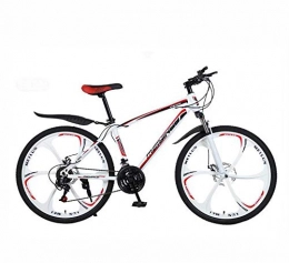 GASLIKE Mountain Bike GASLIKE Mountain Bike Bicycle, High Carbon Steel And Aluminum Alloy Frame, Double Disc Brake, PVC And All Aluminum Pedals, 26 Inch Wheels, B, 21 speed