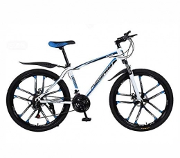 GASLIKE Mountain Bike GASLIKE Mountain Bike Bicycle, PVC And All Aluminum Pedals, High Carbon Steel And Aluminum Alloy Frame, Double Disc Brake, 26 Inch Wheels, B, 21 speed