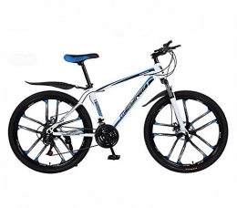 GASLIKE Mountain Bike GASLIKE Mountain Bike Bicycle, PVC And All Aluminum Pedals, High Carbon Steel And Aluminum Alloy Frame, Double Disc Brake, 26 Inch Wheels, B, 24 speed