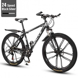 generies Mountain Bike Generies Mountain Bike 21 / 24 / 27 Speed Steel Frame 26 Inches Spoke Wheels Dual Suspension Bike Lightweight Aluminum Full Suspension Frame, Disc Brake