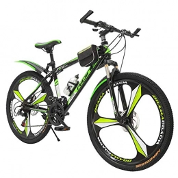 Giffren Mountain Bike Giffren Mountain Bike 21 Speed 24 Speed 27 Speed Double Disc Brake Bicycle 26 Inch 24 Inch Off-Road Shocking One Wheel Student Car, Green