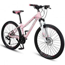 Giow Bike Giow 26 Inch Womens Variable Speed Mountain Bikes, Aluminum Frame Hardtail Cross-country Mountain Bicycle, Adjustable Seat & Handlebar, Bicycle With Front Suspension (Color : 27 speed)