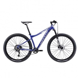 Giow Bike Giow 9-Speed Mountain Bikes, Adult Big Wheels Hardtail Mountain Bike, Aluminum Frame Front Suspension Bicycle, Mountain Trail Bike, Blue