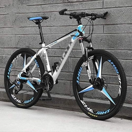 Giow Mountain Bike Giow Blue White Knight 26 Inch Cross-country Mountain Bike, High-carbon Steel Hardtail Mountain Bike, Mountain Bicycle With Front Suspension Adjustable Seat (Color : 21 speed)