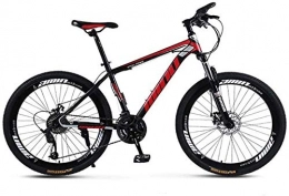 giyiohok Mountain Bike giyiohok Mountain Bike Unisex Mountain Bike High-Carbon Steel Frame MTB Bike 26Inch Mountain Bike 21 / 24 / 27 / 30 Speeds with Disc Brakes and Suspension Fork-21 Speed_Blackred