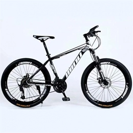 GJNWRQCY Bike GJNWRQCY Country Mountain Bike 26 Inch with Double Disc Brake, Adult MTB, Hardtail Bicycle with Adjustable Seat, Thickened Carbon Steel Frame, Spoke Wheel, Black, 21 speed