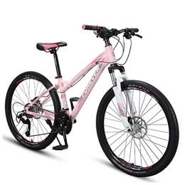 GJZM Bike GJZM 26 Inch Womens Mountain Bikes, Aluminum Frame Hardtail Mountain Bike, Adjustable Seat & Handlebar, Bicycle with Front Suspension, 33 Speed