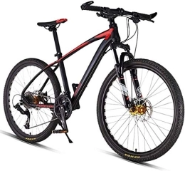GJZM Mountain Bike GJZM Mountain Bikes 27 Speed, 26 Inch tires Hardtail Mountain Bike Dual Disc Adjustable Seat & Handlebar, Bright red
