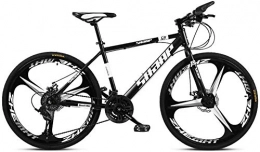 GMZTT Bike GMZTT Unisex Bicycle 26 Inch Mountain Bicycle, Double Disc Brake / High-Carbon Steel Frame Bikes, Beach Snowmobile Bicycle, Aluminum Alloy Wheels, Black, 21 speed