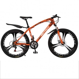 Gnohnay Bike Gnohnay 26inch Mountain Bikes, Dual Disc Brake Hardtail Mountain Bike, Adjustable Seat & Handlebar, Mens Women Adult All Terrain Mountain Bike, orange, 27 speed