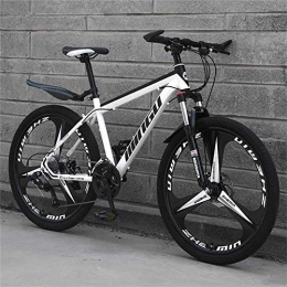 GOLDGOD Bike GOLDGOD Hardtail Mountain Bike, 21-Speed High-Carbon Steel Student Outdoors Bikes 26Inch Adult Mountain Bikes with Front Suspension Adjustable Seat, White Black, 26inch