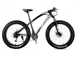 GPAN Bike GPAN 26 Inch Mountain Bicycle Bike MTB Super Wide Tire Adjustable Height Front rear disc brakes 24 Speed, Black