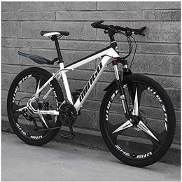 GQQ Bike GQQ 26 inch Men's Mountain Bikes, High-Carbon Steel Hardtail Mountain Bike, Variable Speed Bicycle with Front Suspension Adjustable, B5, 27 Speed, A1