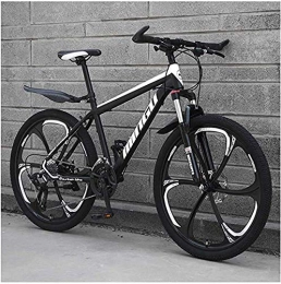 GQQ Bike GQQ 26 inch Men's Mountain Bikes, High-Carbon Steel Hardtail Mountain Bike, Variable Speed Bicycle with Front Suspension Adjustable, B5, 27 Speed, B2