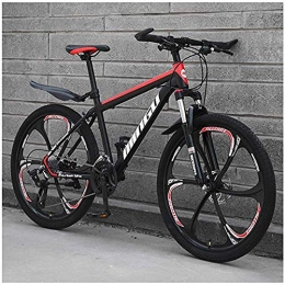 GQQ Bike GQQ 26 inch Men's Mountain Bikes, High-Carbon Steel Hardtail Mountain Bike, Variable Speed Bicycle with Front Suspension Adjustable, B5, 27 Speed, B5, 27 Speed