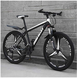 GQQ Bike GQQ 26 inch Mountain Bike Disc Brakes Hardtail MTB, Variable Speed Bicycle Hybrid Bike Men Bike Girls Bike, Full Suspension Mountain Bike, 27 Speed, Black Red 6 Spoke, 30 Speed