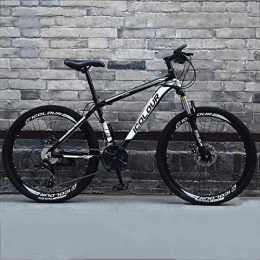 GQQ Bike GQQ 26-Inch Mountain Bikes, Double Disc Brake Variable Speed Bicycle, Men Women High-Carbon Steel All Terrain Alpine Bike, C, 21, C, 21