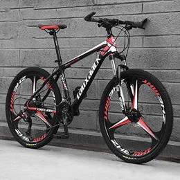 GQQ Mountain Bike GQQ 26 Inches 21 / 24 / 27 / 30 Speed Disc Brake Integrated Wheel Bike Variable Speed Bicycle Downhill Road Hardtail, C, 27 Speed, C
