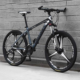 GQQ Bike GQQ 26 Inches 21 / 24 / 27 / 30 Speed Disc Brake Integrated Wheel Bike Variable Speed Bicycle Downhill Road Hardtail, C, 27 Speed, E