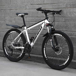GQQ Mountain Bike GQQ 26Inch Men Mountain Bikes, High-Carbon Steel Hardtail Mountain Bike, Variable Speed Bicycle with Front Suspension Adjustable Seat, A, 30, B