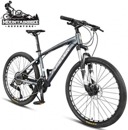 GQQ Mountain Bike GQQ Bicycles 26 inch 36-Speed Manual Transmission, Variable Speed Bicycle Adult Hardtail MTB with Front Suspension, Hydraulic Disc Brake Mountain Bike, Gray, Gray