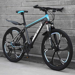 GQQ Mountain Bike GQQ Bikes Mountain, High-Carbon Steel Hardtail Mountain Bike, Variable Speed Bicycle with Front Suspension Adjustable Seat, 21 / 24 / 27 / 20 Speed 26Inch, A1, 30, A2