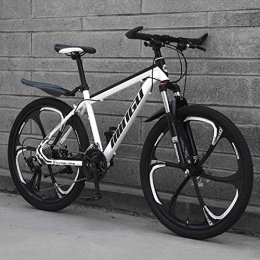 GQQ Bike GQQ Bikes Mountain, High-Carbon Steel Hardtail Mountain Bike, Variable Speed Bicycle with Front Suspension Adjustable Seat, 21 / 24 / 27 / 20 Speed 26Inch, A1, 30, C2
