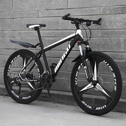 GQQ Mountain Bike GQQ Bikes Mountain, High-Carbon Steel Hardtail Mountain Bike, Variable Speed Bicycle with Front Suspension Adjustable Seat, 21 / 24 / 27 / 20 Speed 26Inch, A1, 30, D1