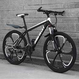 GQQ Mountain Bike GQQ Bikes Mountain, High-Carbon Steel Hardtail Mountain Bike, Variable Speed Bicycle with Front Suspension Adjustable Seat, 21 / 24 / 27 / 20 Speed 26Inch, A1, 30, D2