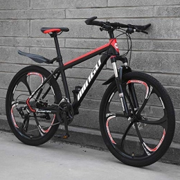 GQQ Mountain Bike GQQ Bikes Mountain, High-Carbon Steel Hardtail Mountain Bike, Variable Speed Bicycle with Front Suspension Adjustable Seat, 21 / 24 / 27 / 20 Speed 26Inch, A1, 30, E2