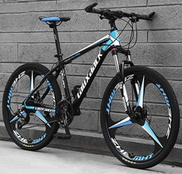 GQQ Bike GQQ Mountain Bike, 24 inch Mountain Bikes High Carbon Steel Frame Young Students Road Bicycle Racing Suspension Fork Dual Disc Brake Bicycles, 27 Speed