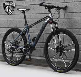 GQQ Bike GQQ Mountain Bike, 24 inch Wheels Youth Mountain Bike (21-30 Speeds Options) Road Bicycle Racing Dual Disc Brake Bicycles, 24 Speed