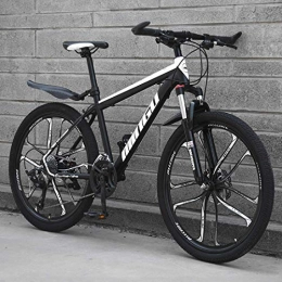 GQQ Mountain Bike GQQ Mountain Bike 26 inch Cutter 10, High-Carbon Steel, B, 21 Variable Speed Bicycle, a