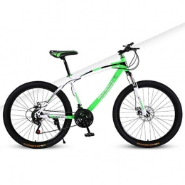 GQQ Bike GQQ Mountain Bike, 27 Speed Child Mountain Bike Double Disc Brake 24 inch Wheels Bicycle Front Suspension MTB Spoke Wheel, Green