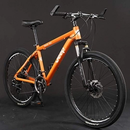 GQQ Bike GQQ Mountain Bike, 30 Speeds Student Mountain Bikes Lightweight Aluminum Alloy Frame Bicycles 24 inch Double Disc Brake Road Bikes, Orange