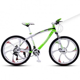 GQQ Bike GQQ Mountain Bike, Child Mountain Bike 21 Speed Double Disc Brake 24 inch Wheels Bicycle Front Suspension MTB Spoke Wheel, Green
