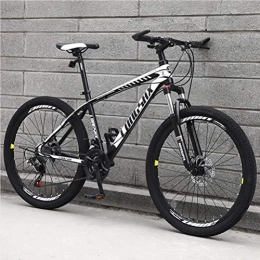 GQQ Bike GQQ Mountain Bike, Front Suspension Mountain Bike Carbon Steel Fram Unisex Road Bike Front+Rear Mudgard 24 inch Wheels, 21 Speed
