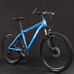 GQQ Bike GQQ Mountain Bike, Lightweight 24 / 27 Speeds Mountain Bikes Bicycles High-Carbon Steel Frame 26 inch Double Disc Brake Road Bikes, 24 Speed