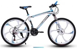 GQQ Bike GQQ Mountain Bike, Twin Disc Brake Bikes, Beach Snowmobile Bike Variable Speed Bicycle Upgrade High-Carbon Steel Frame, D3, 27, D2