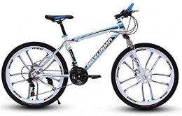 GQQ Bike GQQ Mountain Bike, Twin Disc Brake Bikes, Beach Snowmobile Bike Variable Speed Bicycle Upgrade High-Carbon Steel Frame, D3, 27, D3