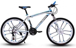 GQQ Mountain Bike GQQ Mountain Bike, Twin Disc Brake Bikes, Beach Snowmobile Bike Variable Speed Bicycle Upgrade High-Carbon Steel Frame, D3, 27, D3, 27