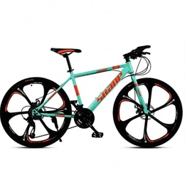GQQ Mountain Bike GQQ Mountain Bike, Unisex Outroad Mountain Bikes All-Terrain Dual Disc Brake Mountain Bike 24 inch Spoke Wheels Bike, 21 Speed