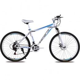 GQQ Mountain Bike GQQ Road Bicycle 24 inch Mountain Bike for Adults - City Variable Speed Hardtail Bicycle Cycling, White Blue, 24 Speed