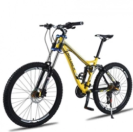 GQQ Bike GQQ Road Bicycle 26 inch 27 Speed Aluminum Alloy Mountain Bike, Dual Suspension Mountain Bicycle, Yellow